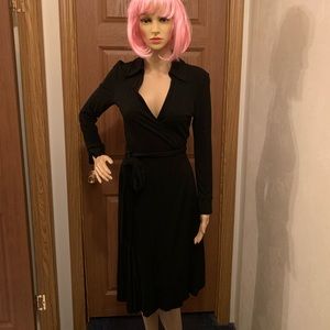 Vintage Black Diane VonFustenburg Wrap Dress